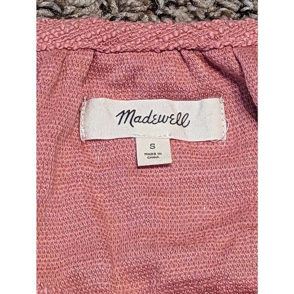 Madewell crop top flowy pink thick cotton high quality material womens small - Picture 3 of 4